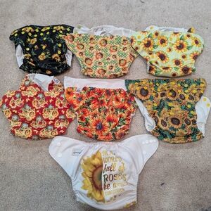 Sunflower Print Cloth Diapers - Multi-Color
